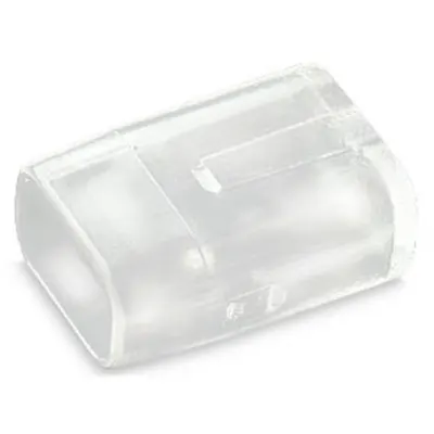 Flat cable end cover; for flat cable 2 x 1.5 mm²; Plastic; transparent