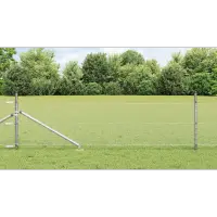 vidaXL Gard hexagonal cu stâlp 100 x 0,5 m Oțel Galvanizat Argintiu