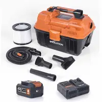 Aspirator umed-uscat cu acumulator Evolution R11VAC-Li 18V Li-Ion EXT + acumulator si incarcator
