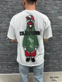 Tricou Oversized Enjoy Off-White Tsas435(24brs-049) (mărime: L)