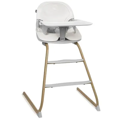 Scaun de masa, Lionelo, Dalia, 2 in 1, Transformabil, Cu 2 suporturi pentru picioare, Cu tavita detasabila, Sustine 60 kg, 6 luni+, Conform cu EN14988, Gri