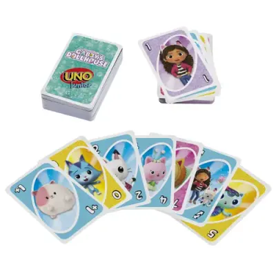 Joc Uno Junior - Gabyy's Dollhouse, 2-4 jucatori, +3 ani