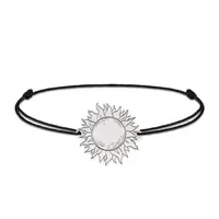 Sun- Bratara personalizata snur cu soare din argint 925