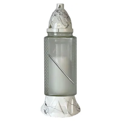 Candela din Sticla 571D, Alba, 44 Ore