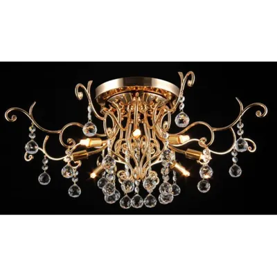 Candelabru Diamant Crystal Frost,8 becuri dulie G9, 230V,D.65cm, H.30 cm,Auriu