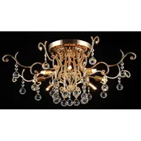 Candelabru Diamant Crystal Frost,8 becuri dulie G9, 230V,D.65cm, H.30 cm,Auriu