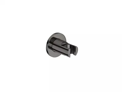 Suport para dus Roca Wall Round A5B1350CN0, aparent, universal, Negru titan lucios