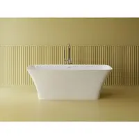 Cada freestanding compozit Marmite Corsica, 175 x 75 cm, dreptunghiulara, alb mat