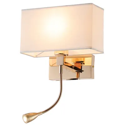 ROSA LED Aplica de perete 3W 3000K + 1XE27, FRENCH GOLD