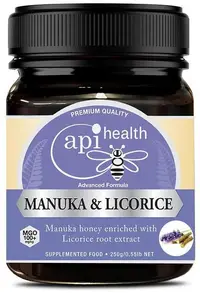 ApiHealth Miere de Manuka cu lemn dulce, 250 g