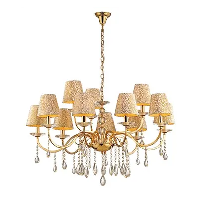 candelabru Pantheon, 12 becuri, dulie E14, D:970 mm, H:800/1450 mm, Auriu
