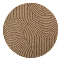 Covor pentru exterior și interior maro rotund ø 120 cm Timber 1401 – Ayyildiz Carpets