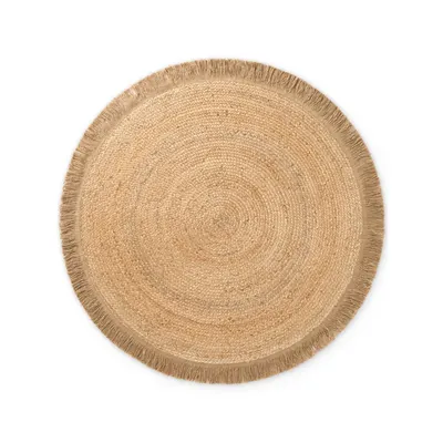 Covor în culoare naturală reversibil/țesut manual rotund din iută ø 150 cm Nuru – Hanse Home