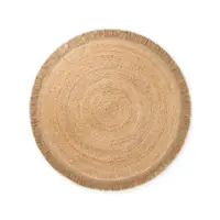 Covor în culoare naturală reversibil/țesut manual rotund din iută ø 200 cm Nuru – Hanse Home