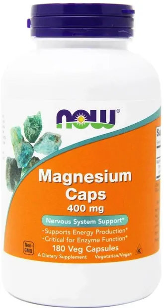 Magnesium Caps, 400 mg, 180 capsule, Now