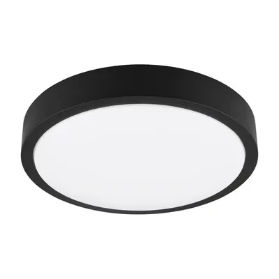 Plafonieră neagră LED ø 40 cm Iseo – Trio