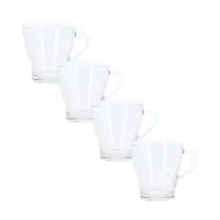 Set 4 căni pentru cafea, 300 ml, Excellent Houseware, din sticlă