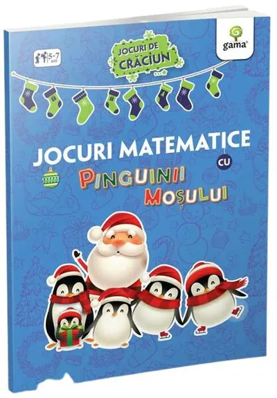 Jocuri matematice cu Pinguinii Moșului - Paperback brosat