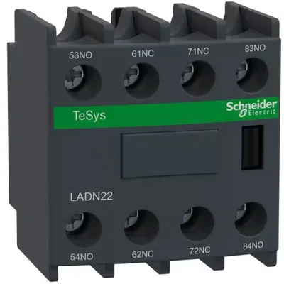 Bloc contact auxiliar Tesys D 2NO + 2NC borne cu cleme cu surub Schneider LADN22