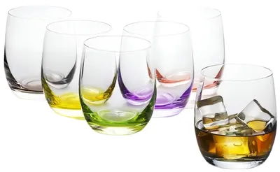 Set pahare de whisky Bohemia Crystalex - Rainbow, 6 buc, 300 ml