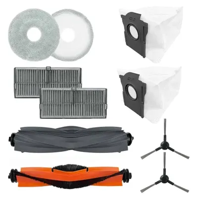 Set accesorii PAA-home® compatibile cu aspiratorul robot MOVA E30 Ultra model RLE51SE, 2 perii centrale, 2 lavete, 2 perii laterale, 2 filtre si 2 sac