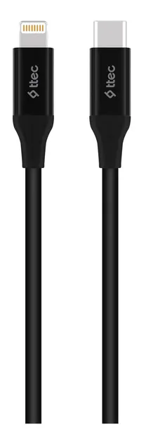 Cablu ttec - Lightning Fast Charging, USB-C/Lightning, 1.5 m, negru
