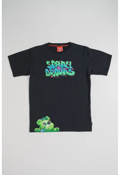 Tricou regular fit Catch Bear - Verde/Negru