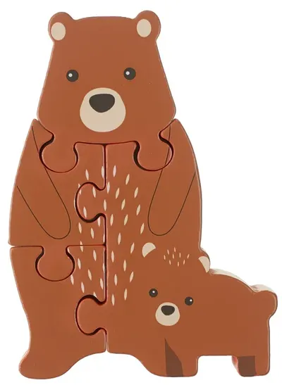 Puzzle din lemn Orange Tree Toys - Urși