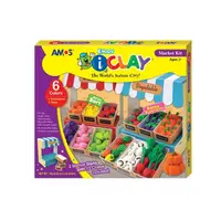 Plastilina 6culori/set + accesorii Market Kit, Amos IC18P6-MK
