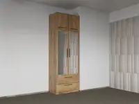 Dulap dormitor Stejar Auriu 2U cu oglinda+suprapozabil - Madrid