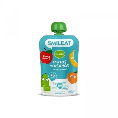 Piure Bio din mix de fructe, +6 luni, 100 g, Smileat