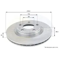 Disc frana COMLINE ADC1412V
