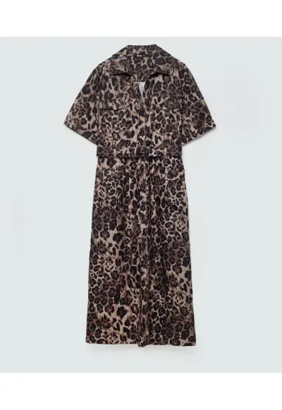Rochie midi cu animal print Larisa 804