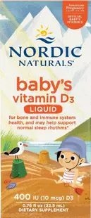 Nordic Naturals Baby's Vitamina D3, 400 UI, 22,5 ml