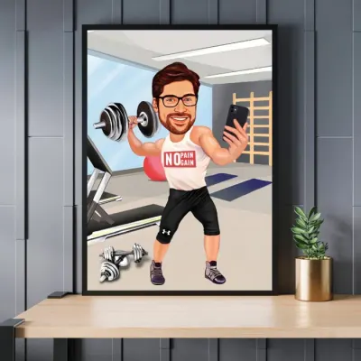 Caricatura Sportiv - Barbat