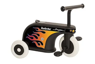 Tricicleta pentru copii Italtrike La Cosa Dragster cu roti din cauciuc, compartiment depozitare, varsta 1-3 ani