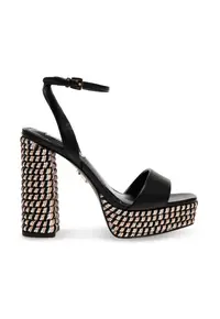 Sandale dama - 303617 - Piele ecologica - Negru -