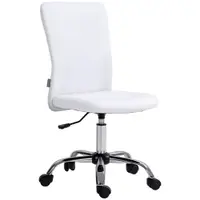 Vinsetto Scaun de birou ergonomic înălțime reglabilă picior cromat pivotant 360° îmbrăcăminte plasă albă | Aosom Romania