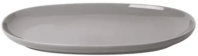 Farfurie ovala din portelan Blomus - Ro, 20 х 35 cm, gri