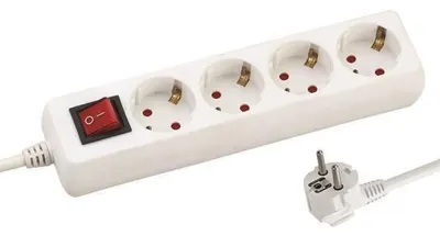 Prelungitor EUROLAMP SA - 10203, 4 prize, 3m, alb