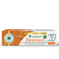 GennaDent Junior Portocale – Pastă de Dinți Naturală pentru Copii cu Argilă și Portocale, fără Fluor, 80 ml | Vivanatura