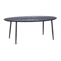 Masă de grădină cu blat artwood Bonami Selection Marienlist, 190 x 115 cm, negru