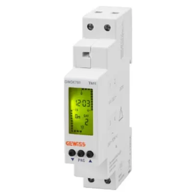 Compact Weekly Time Switch - Charge Reserve 4 Years - 1 No Contact - 1 Modul