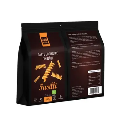 Paste ECO Fusilli din Năut, Fără Gluten, 250g | Rawboost