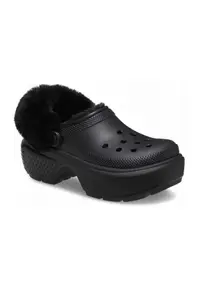 Saboti Izolati Femei - Stomp Lined Clog - Negru - Albastru