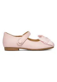 Balerini copii - elegant - roz - material sintetic - cu scai