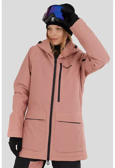 Jacheta cu gluga - pentru schi Poplar - Roz somon