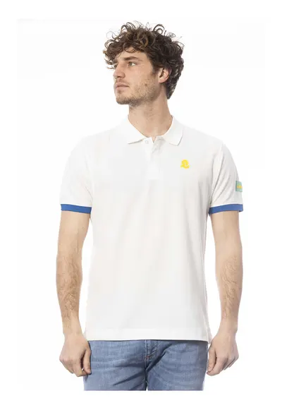 Tricou polo de bumbac - Alb