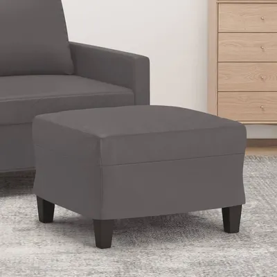 vidaXL Taburet, gri, 60x50x41 cm, piele ecologică