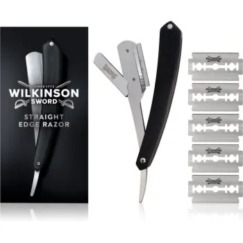 Wilkinson Sword Barber's Style Straight Edge brici pentru bărbierit clasic + lame de rezervă